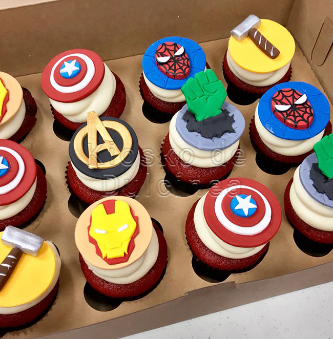 Cupcakes Avengers - Kiosko de Dulcinea Llama 313 289 6764-313 270 0008